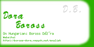 dora boross business card